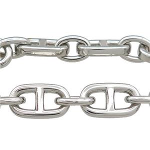 Alloy Chain Platinum Plated, approx 10-15mm, 12-22mm [CH10869]