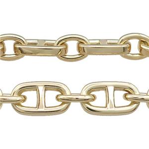 Alloy Chain Gold Plated, approx 10-15mm, 12-22mm [CH10870]