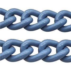 Aluminium Chain Blue Painted, approx 13-16mm [CH10883]