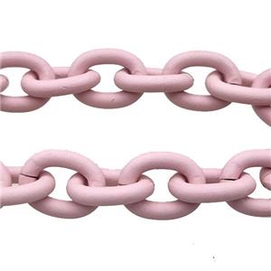Aluminium Chain Pink Painted, approx 14-17mm [CH10905]