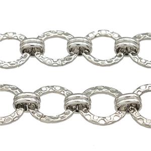 Copper Chain Platinum Plated, approx 12mm [CH10916]