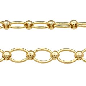 Copper Chain Gold Plated, approx 7-9.5mm [CH10921]