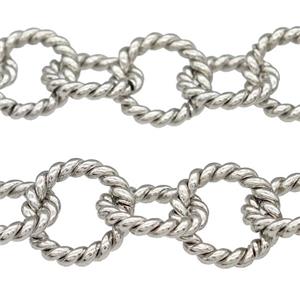 Copper Chain Platinum Plated, approx 14.5mm [CH10927]