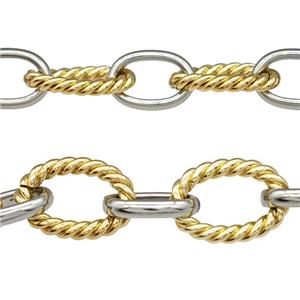 Copper Chain Gold Plated, approx 9-13.5mm, 12-17mm [CH10929]