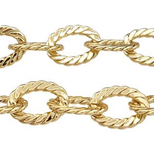 Copper Chain Gold Plated, approx 12.5-17mm [CH10931]