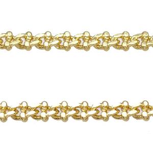 Copper Chain Gold Plated, approx 3mm [CH10936]