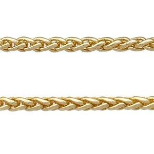 Copper Chain Gold Plated, approx 2mm [CH10938]