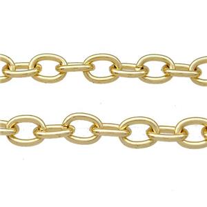 Copper Chain Gold Plated, approx 6-8mm [CH10948]
