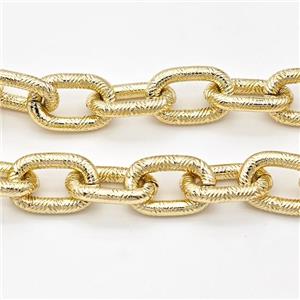 Aluminium Chain Gold Plated, approx 14-22mm [CH10964]