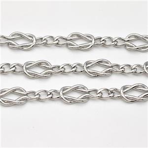 Copper Chain Platinum Plated, approx 5-7mm, 7-20mm [CH10965]