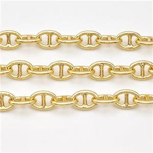 Copper Chain Gold Plated, approx 6-8mm [CH10968]