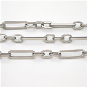 Copper Chain Matte Platinum Plated, approx 7-9mm, 7-21mm [CH10984]
