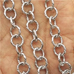 Iron Chain Platinum Plated, approx 10mm [CH10993]