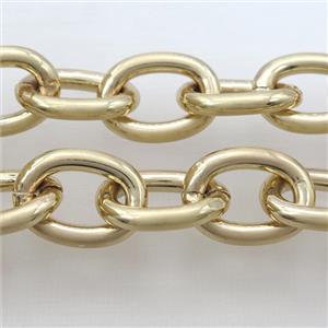 Aluminum chain, gold plated, approx 22-30mm, 5mm thickness [CHCL390]