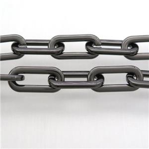 alloy chain, black gunmetal plated, approx 12-27mm, 3mm dia [CHCL399]