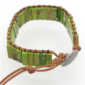 olive Imperial Jasper bracelet, Adjustable, approx 4.5-14mm, 18cm length [CHCL409]