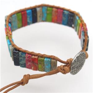 Imperial Jasper bracelet, Adjustable, mixed color, approx 4.5-14mm, 18cm length [CHCL410]