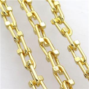 alloy chain, gold plated, approx 6-14mm [CHCL412]