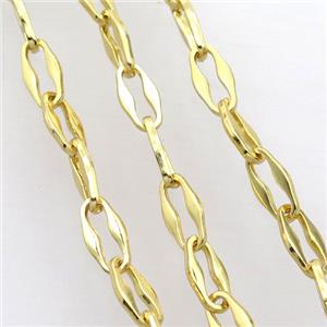 alloy chain, gold plated, approx 6-12mm [CHCL413]