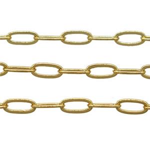copper chain, gold plated, approx 3x7mm [CHCL420]
