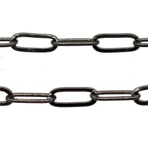 copper chain, black plated, approx 4x11mm [CHCL421]