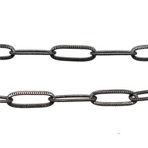 copper chain, black gunmetal plated, approx 5x15mm [CHCL422]