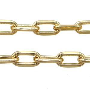 iron chain, gold plated, approx 7x13.5mm [CHCL424]