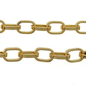 copper Rolo Chain, gold plated, approx 5.5x8mm [CHCL427]