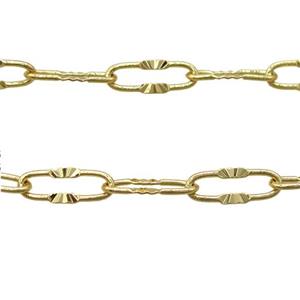 copper chain, gold plated, approx 5x14.5mm [CHCL428]