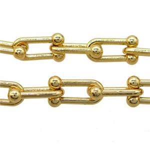 copper chain, gold plated, approx 9x15mm [CHCL429]