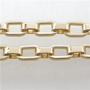 Alloy Rolo Chain, lt.gold plated, approx 5-10mm, 9-14mm [CHCL431]