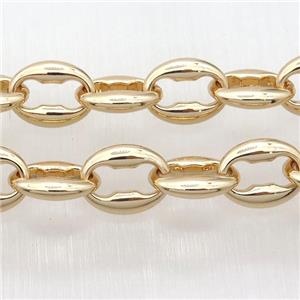 Alloy Chain, lt.gold plated, approx 11-14mm [CHCL436]