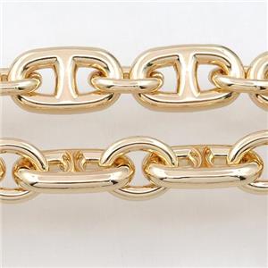 Alloy Chain, lt.gold plated, approx 14-17mm, 15-26mm [CHCL445]