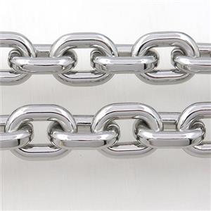 Alloy Chain, platinum plated, approx 15-18mm [CHCL449]