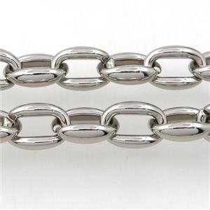 Alloy Chain, platinum plated, approx 15-21mm [CHCL450]