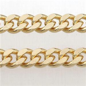 Iron curb chain, lt.gold plated, approx 6-7mm [CHCL461]