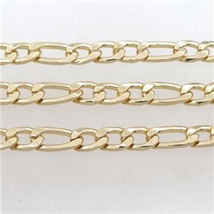 Iron chain, gold plated, approx 6-9mm, 6-12mm [CHCL463]