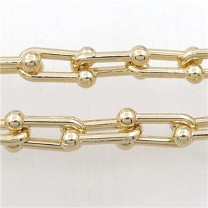 Alloy Chain U-Shape Gold Plated, approx 7-16mm [CHCL465]