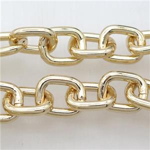 Aluminum chain, gold plated, approx 18-23mm, 4.5mm [CHCL473]