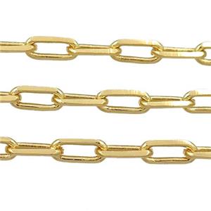copper chain, gold plated, approx 4x9.5mm [CHCL475]