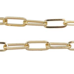 Iron Chain Gold Plated, approx 7.6x20mm [CHCL476]