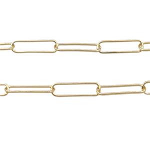 copper chain, gold plated, approx 6.5x22mm [CHCL477]