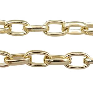 Iron chain, gold plated, approx 10x16mm [CHCL480]