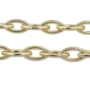 alloy chain, horseeye, gold plated, approx 10x20mm [CHCL481]