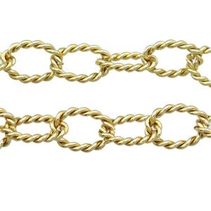 copper chain, gold plated, approx 14-20mm [CHCL490]