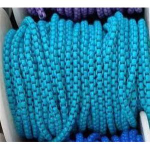 copper box chain with teal fireLacquered, approx 3mm [CHCL497]