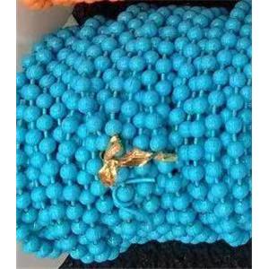 copper ball chain with teal fireLacquered, approx 2.4mm dia [CHCL518-2.4MM]