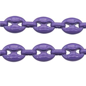Alloy Chain with fire purple lacquered, pignose, approx 11-14mm [CHCL578]