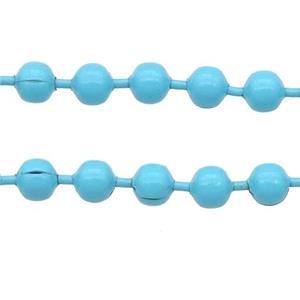 stainless Iron Ball Chain with fire blue lacquer, approx 3.2mm [CHCL592-3.2MM]