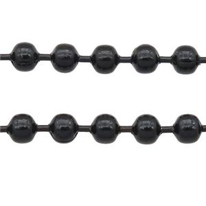 stainless Iron Ball Chain with fire black lacquered, approx 3.2mm [CHCL607-3.2MM]